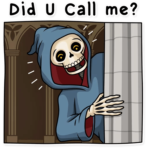 friendly death_grim reaper sticker 7