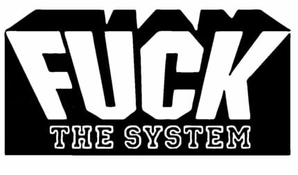 Fuck The System Band Vinyl Decal Sticker