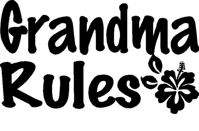 Grandma Rules Vinyl Car Decal