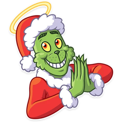 grinch stole christmas_cartoon sticker 21