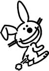 Happy Bunny Sticker Bunny Fart