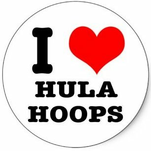 I Heart Hula Hoop Sticker