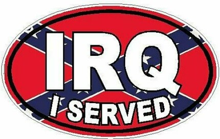 I Served IRQ FILLS Flag Rebel