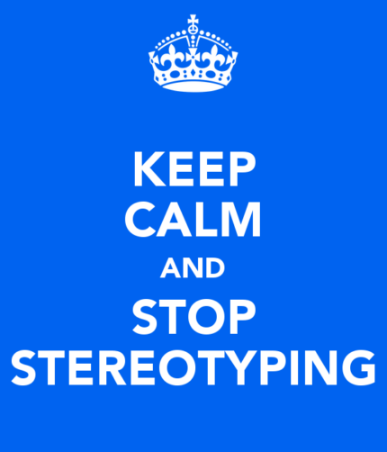 keep calm and stop stereotyping sticker