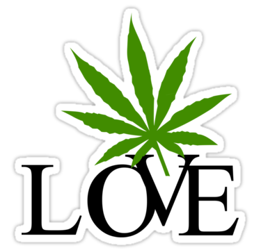 love weed sticker