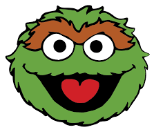 Sesame Street Muppet OSCAR SCRAM Funny Cartoon Sticker 7