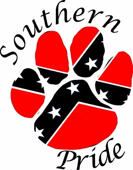 southern pride paw print sticker