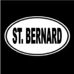 St Bernard Oval Dog Decal