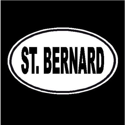 St Bernard Oval Dog Decal