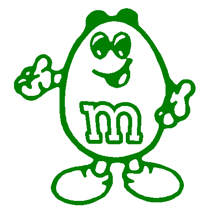 M&M PEANUT GREEN - Pro Sport Stickers