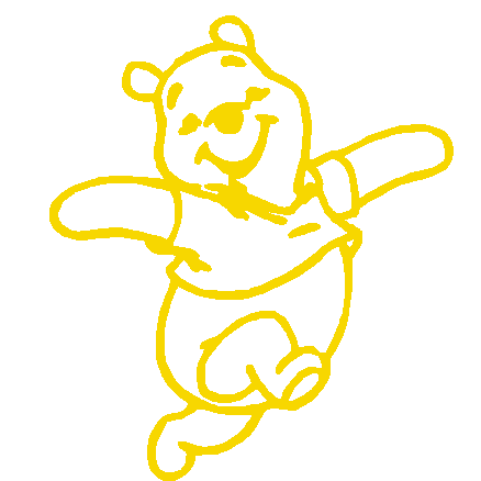 Pooh Dance car decal