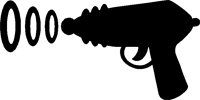 alien ray gun sticker decal