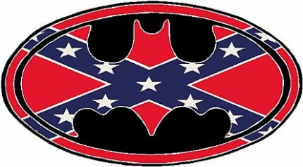 Bat Oval Rebel Flag Sticker
