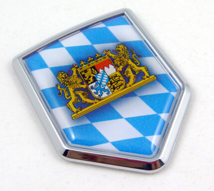 Bavaria Shield 3D Adhesive Automobile Chrome Emblem
