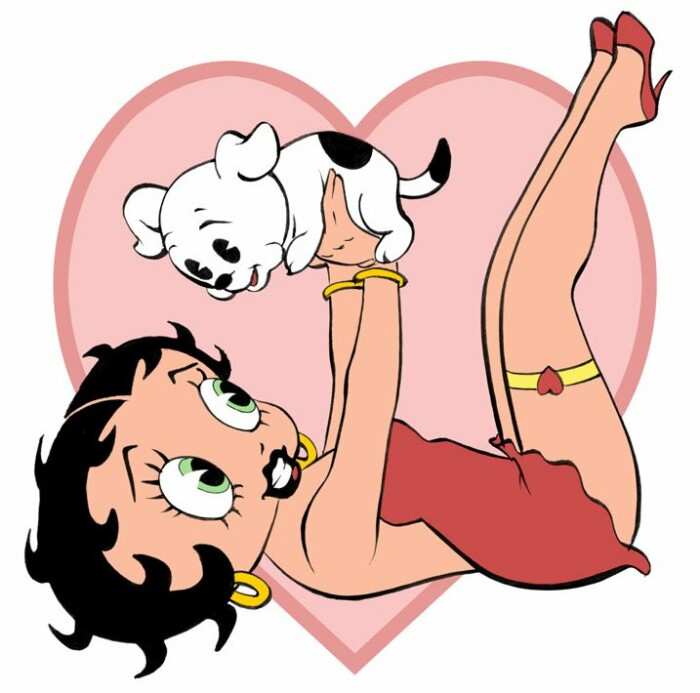 Betty Boop Cartoon Face Sticker Bumper Decal - ''SIZES
