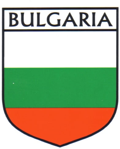 Bulgaria Flag Crest Decal Sticker