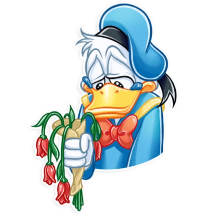 donald duck daisy duck disney cartoon sticker 03