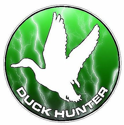 Duck Hunting Circle Decal 88 - Lightning Green