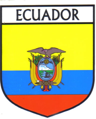 Ecuador Flag Crest Decal Sticker