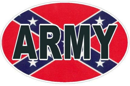 FLAG REBEL OVAL ARMY DECALS