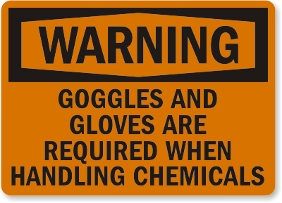 Gloves Required Warning Sign