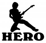 Guitar Hero Diecut Gamer Decal