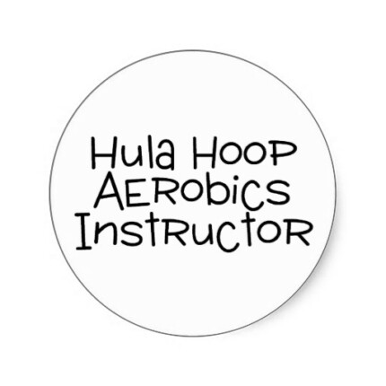 Hula Hoop Aerobics Instructor Round Sticker