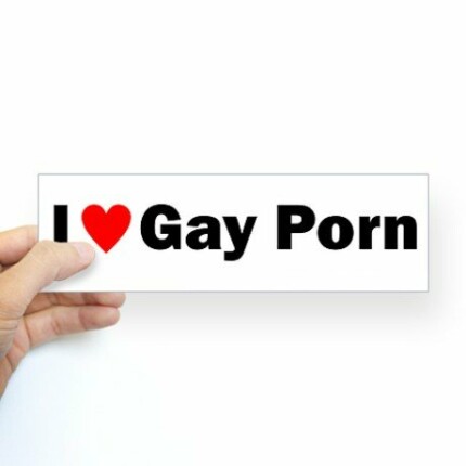 i heart gay porn bumper sticker