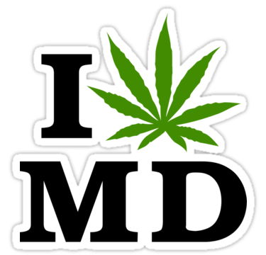 I Marijuana Maryland Sticker