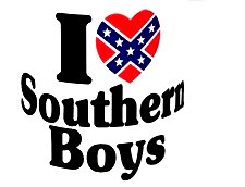 i rebel heart southern boys OVAL sticker