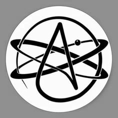 Im a freethinker atheist round sticker WHITE