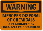 Improper Disposal Warning Sign 2