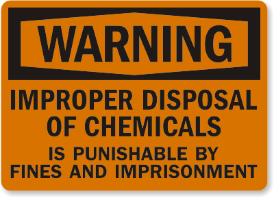 Improper Disposal Warning Sign 2