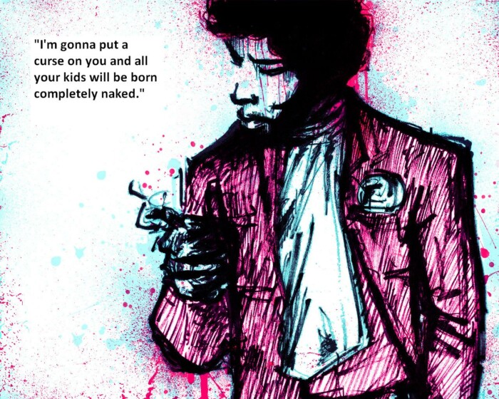Jimi Hendrix Curse Color Band Sticker