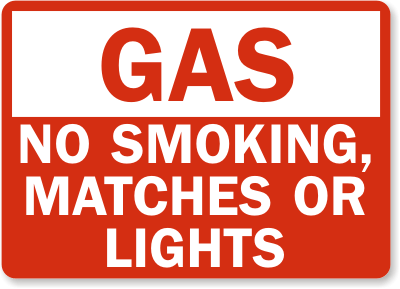 No Smoking Chemical Hazard Sign 1