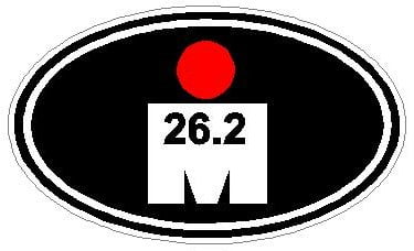 Oval Running Decals Ironman 26.3 Sticker V