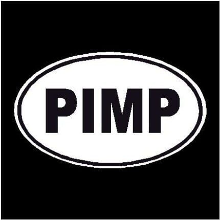 Pimp Oval Decal