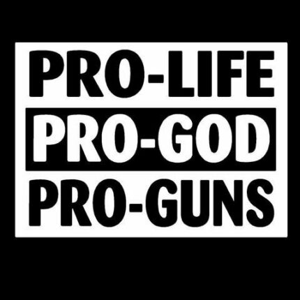 pro LIFE GOD GUNS decal