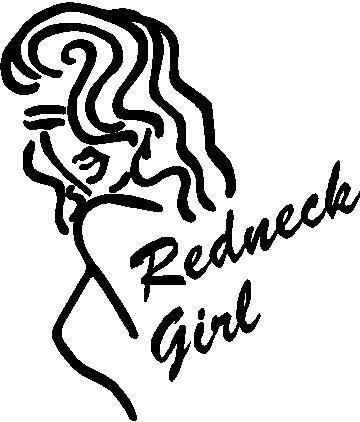 redneck girl die cut decal 202
