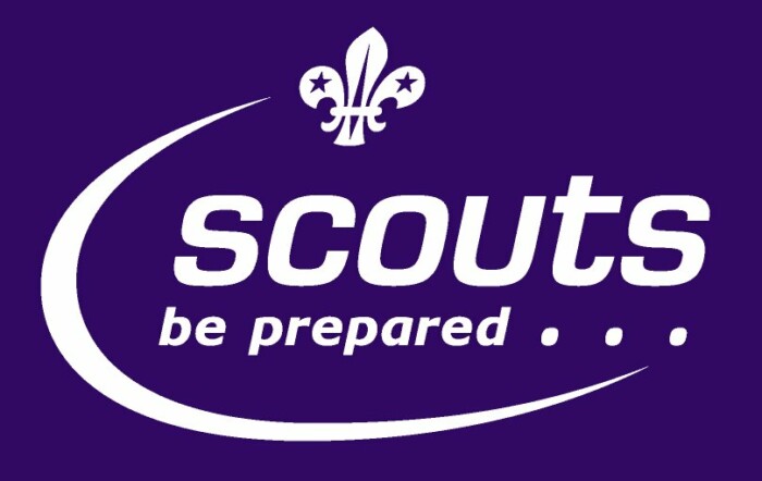 scouts be prepared logo purple and white decal