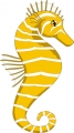 seahorse color fish sticker 3