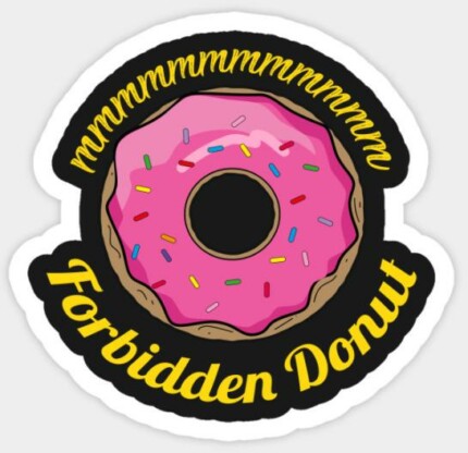Simpson mmmm forbidden donut Sticker