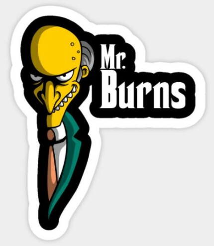 SIMPSON MR Burnsfather Sticker