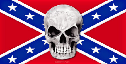 skull with rebel flag sticker 33