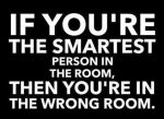smartest person in the room die cut decal