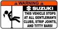 Suzuki Funny Warning Sticker 5