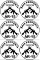 THIS PROPERTY PROTECTED BY AR-15 STICKER SET