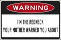 warning redneck you mother warned you about sticker set