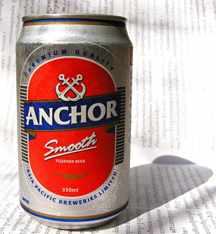 Anchor Beer Can Shot Decal