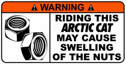 Artic Cat Funny Warning Stickers 6